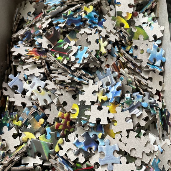 Andy Russell 1000 Piece Puzzle “Teal Lake” Castle Futuristic - Picture 3 of 4